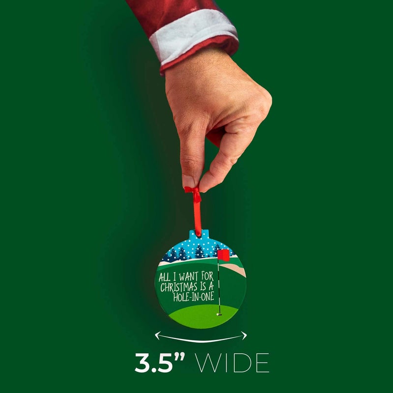 ChalkTalkSPORTS Golf Round Ceramic Ornament | Hole in One - Image 4